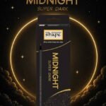 Shape Midnight Super Dark HB Pencil - Pack of 10 (Full Black Finish with Gold Accents)